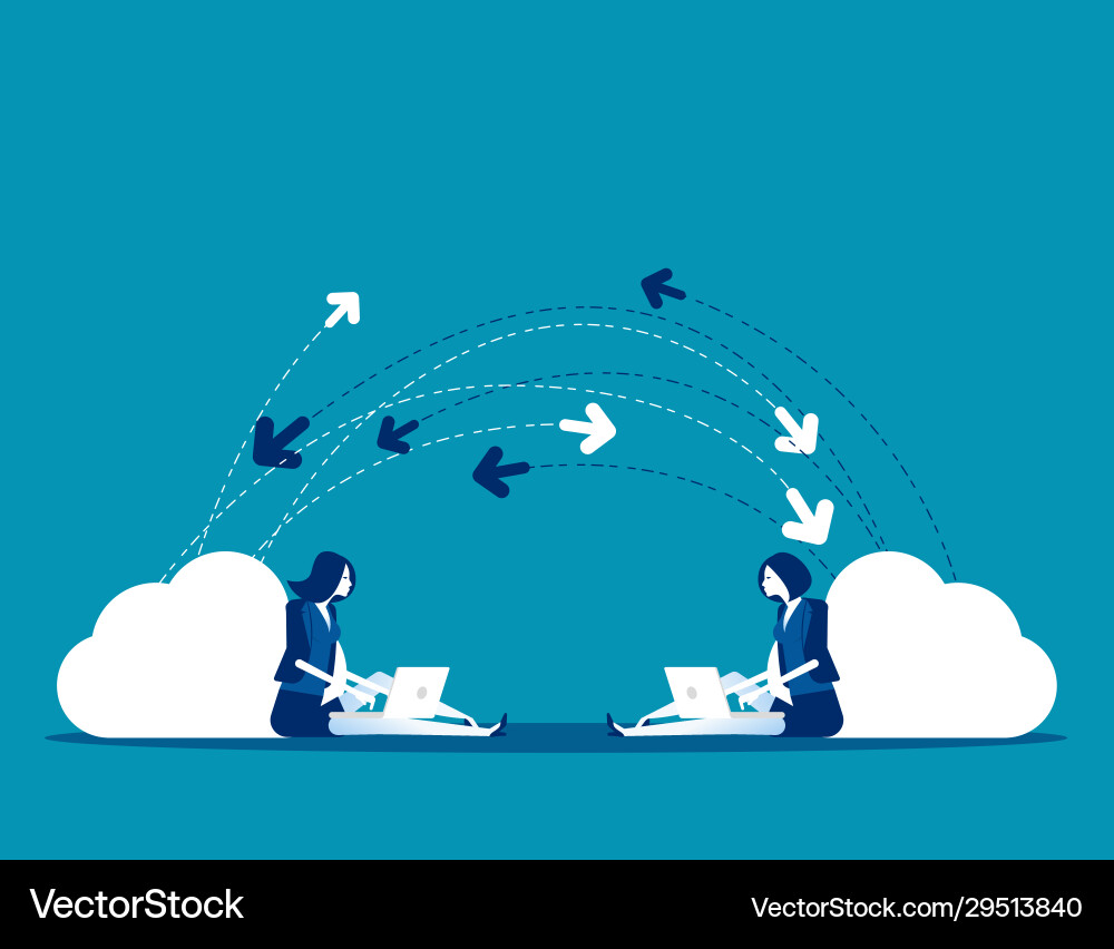Business send data message concept Business send data message concept vector image