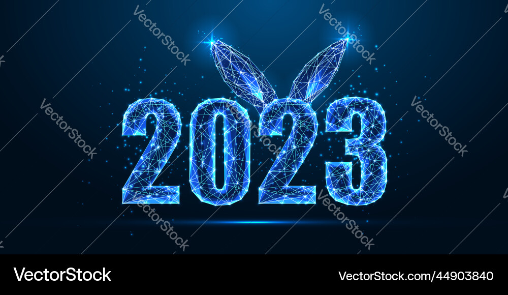 Futuristic chinese 2023 new year banner vector image