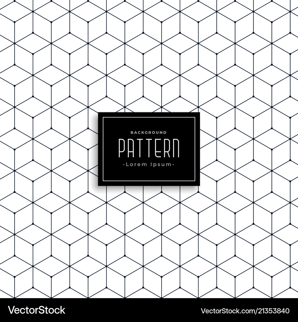 Hexagonal Line Pattern - Geometric Abstract vector image