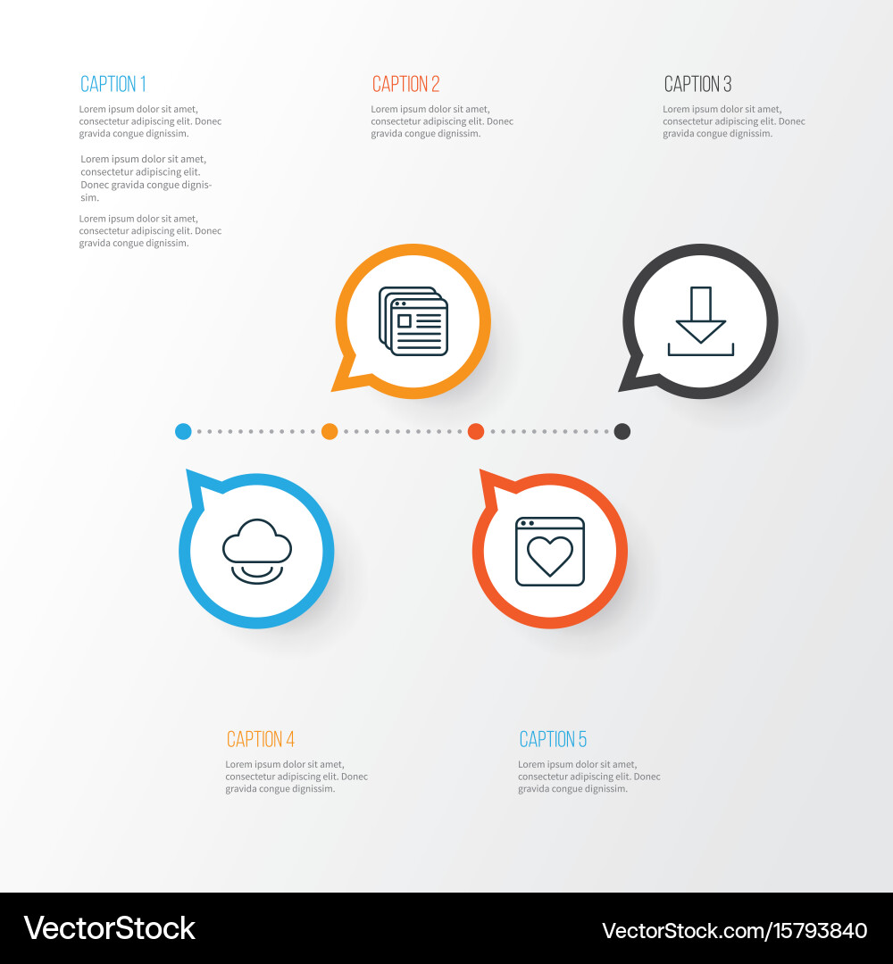 Internet icons set collection of website Vector Image