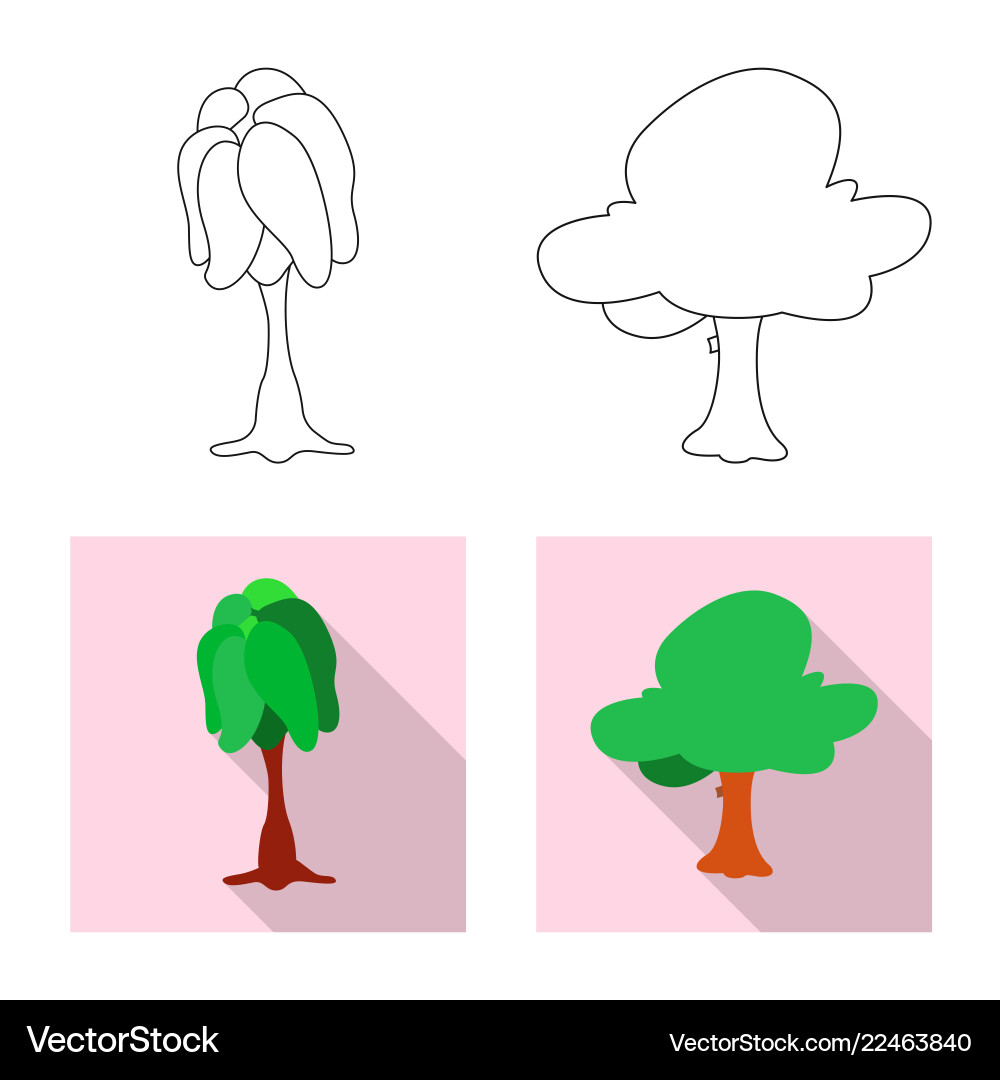 Isolated object of tree and nature symbol vector image