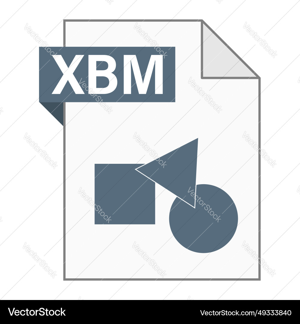 Modern flat design of xbm file icon for web Vector Image