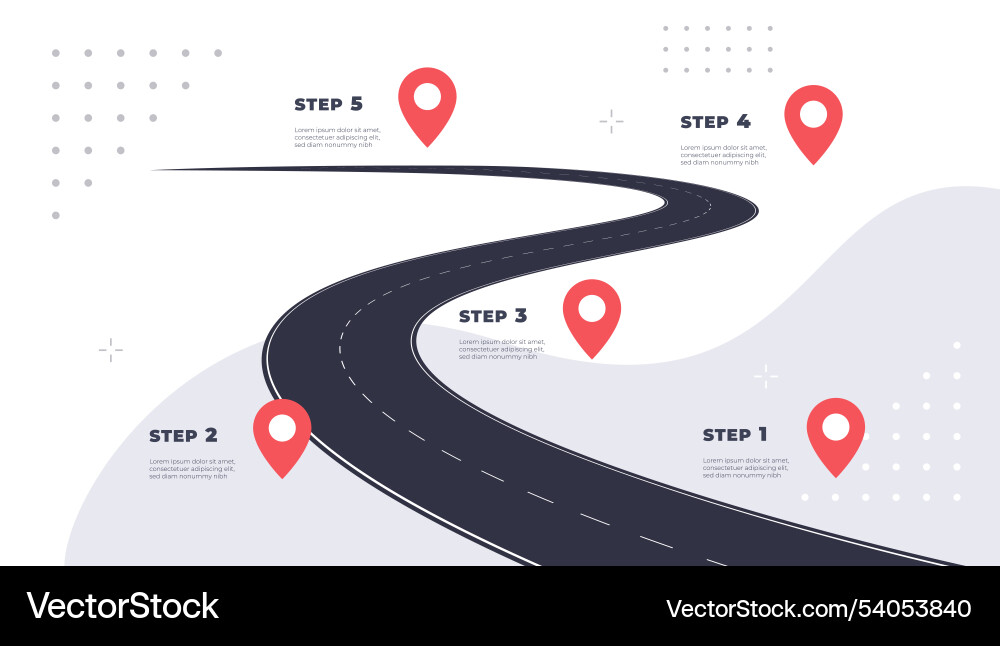 Roads and highways in perspective with geolocation Roads and highways in perspective with geolocation vector image