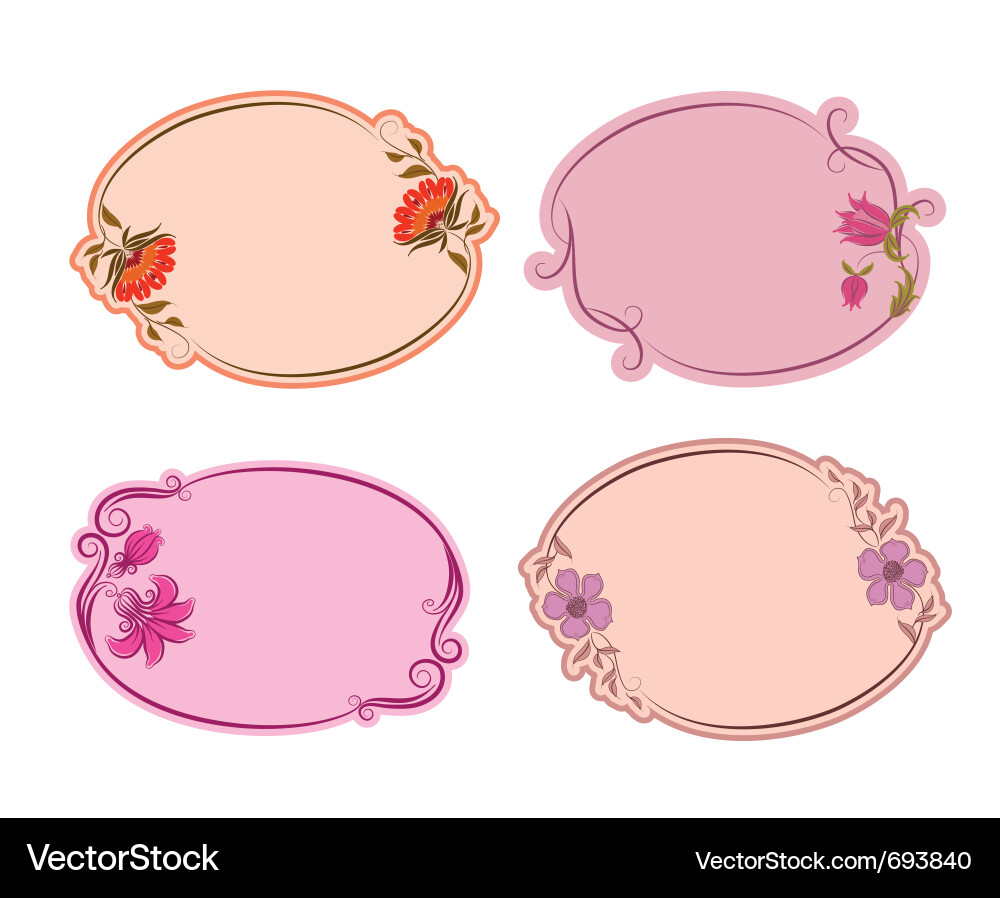 Set of ornate frames Vector Image