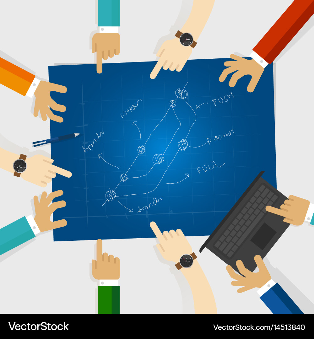 Software Development Team Collaboration vector image