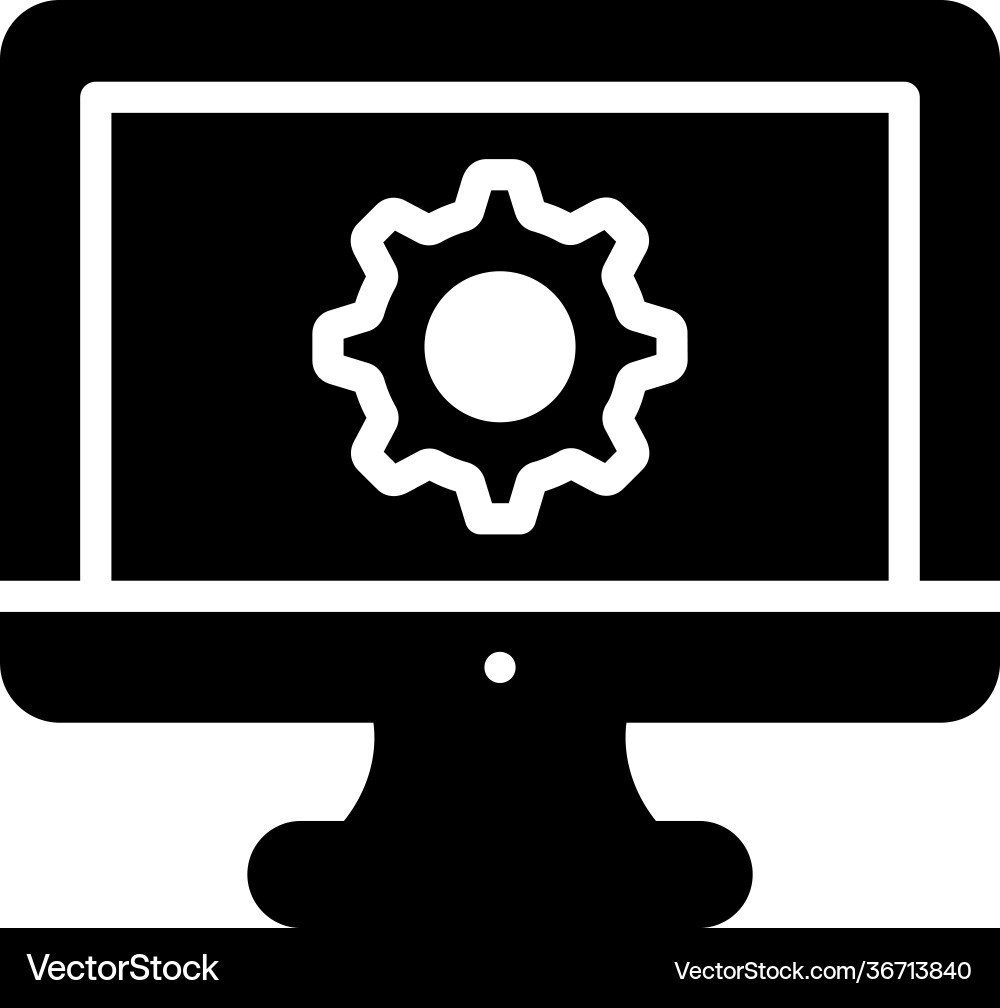 System setting vector image