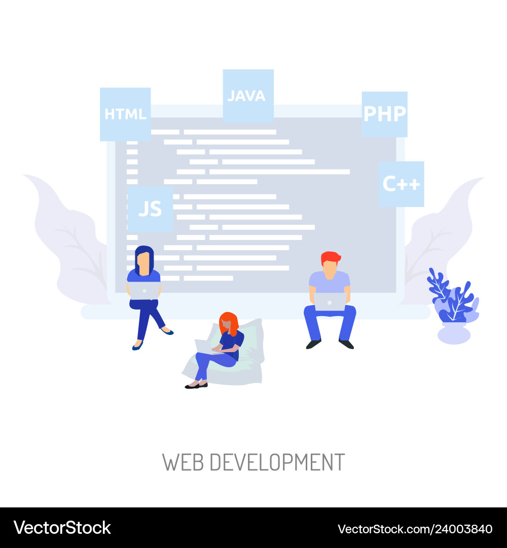 Web development conceptual design Web development conceptual design vector image