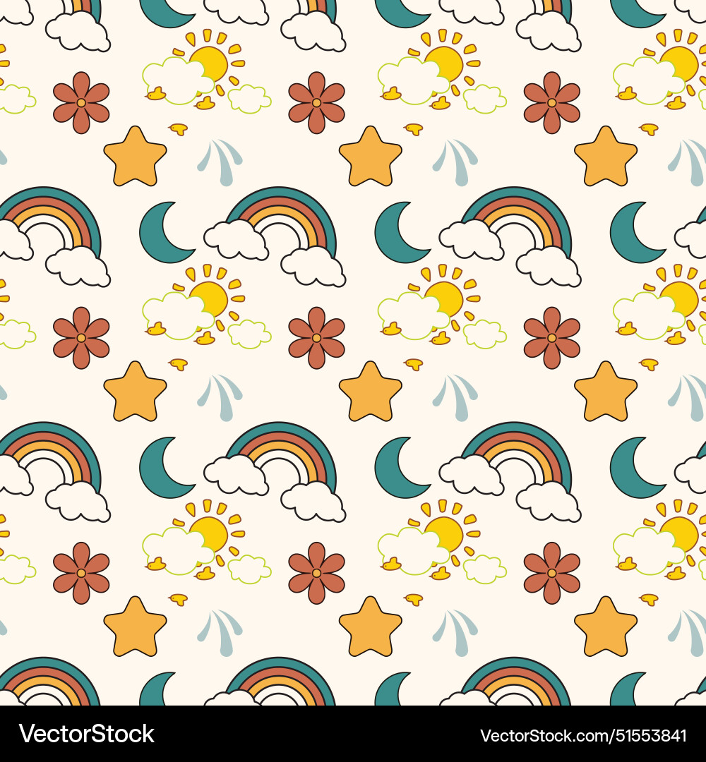 A day passes by seamless pattern design A day passes by seamless pattern design vector image