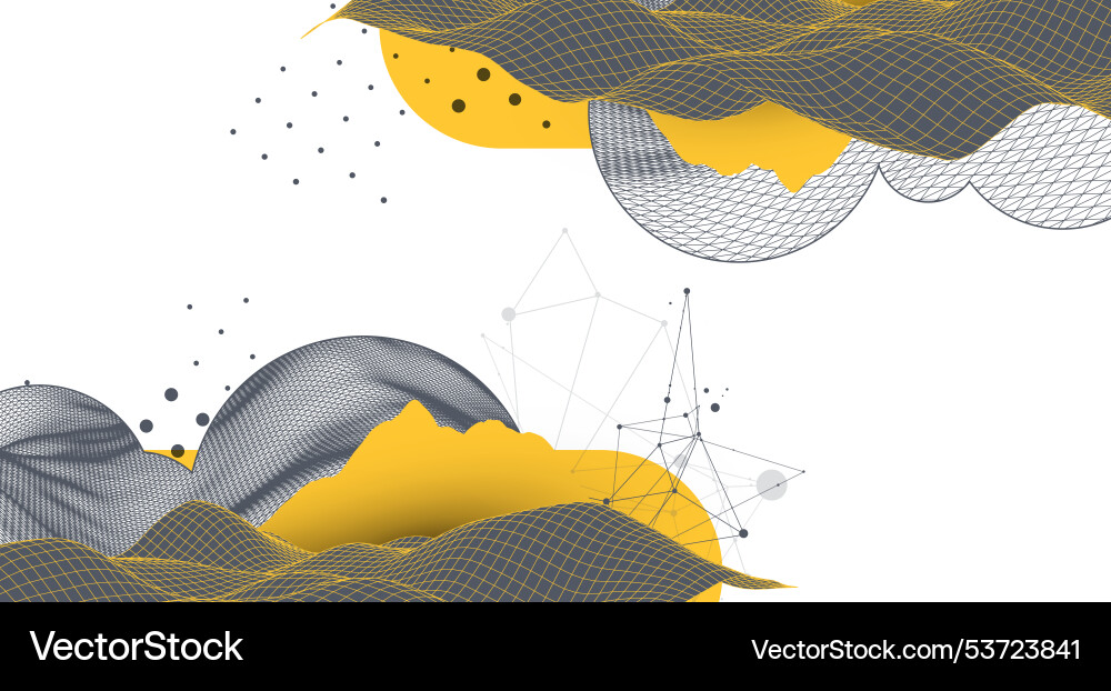 Abstract art wireframe background modern science Abstract art wireframe background modern science vector image