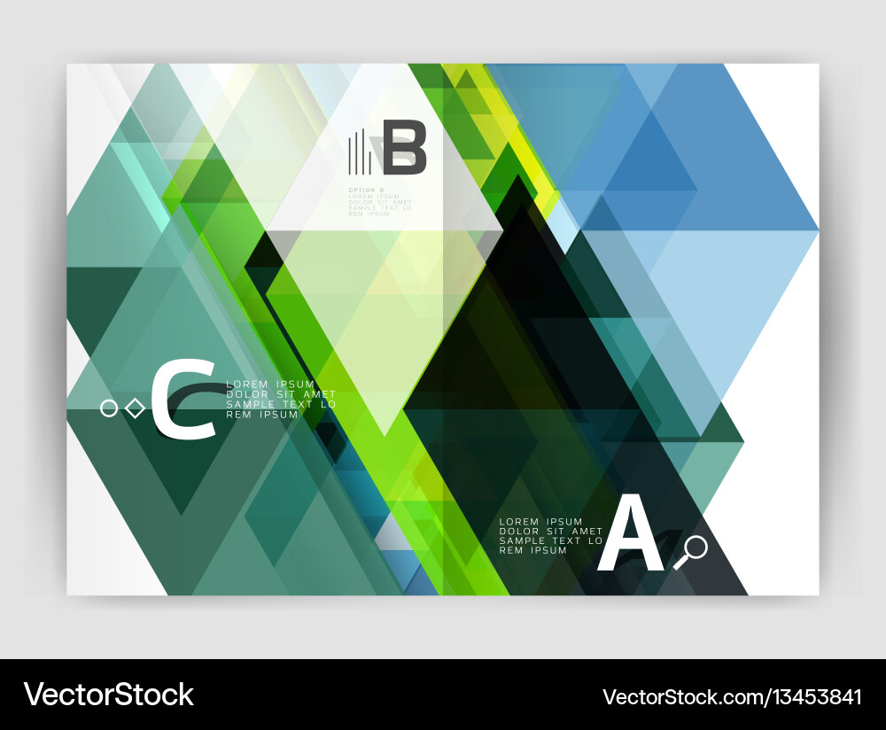 Abstract background with color triangles annual Abstract background with color triangles annual vector image