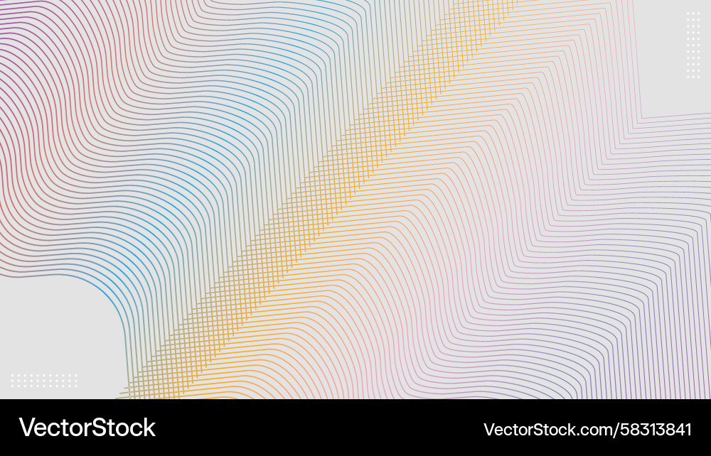 Abstract Colorful Gradient Waves Vector Image