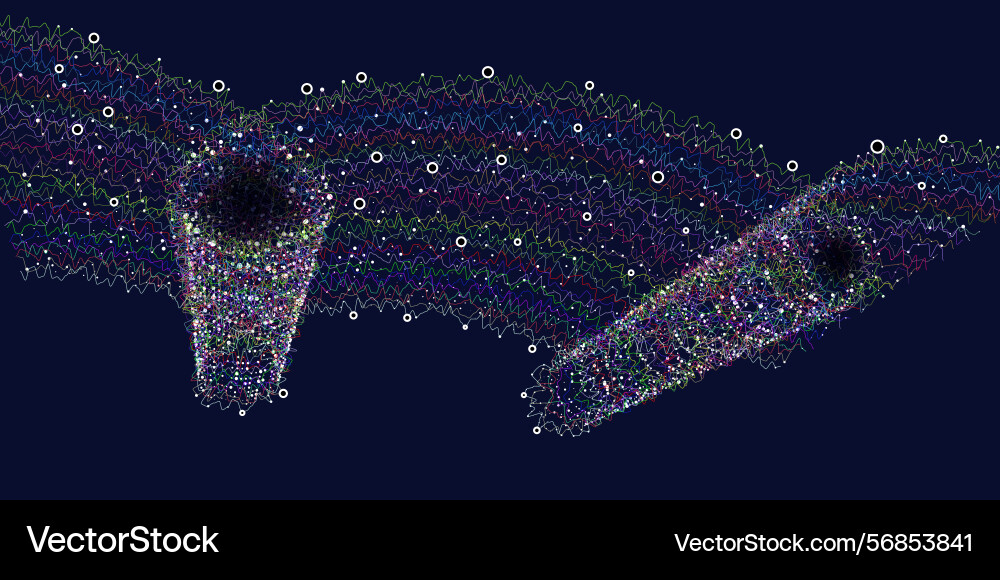 Abstract futuristic flow of curve spiral lines vector image