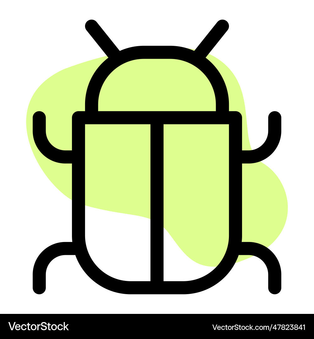 Bug an error in computer program Vector Image