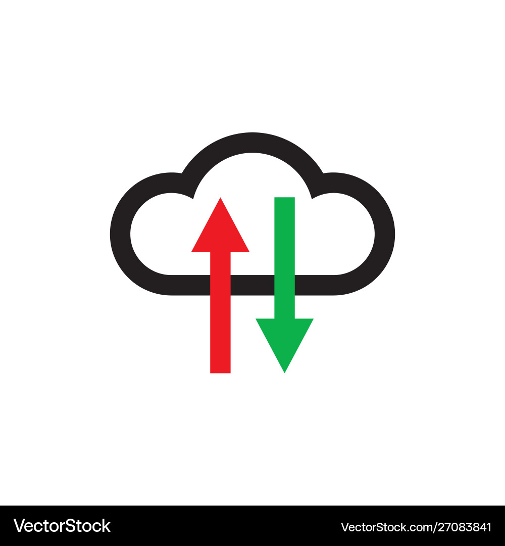 Cloud hosting icon design computing technology Cloud hosting icon design computing technology vector image