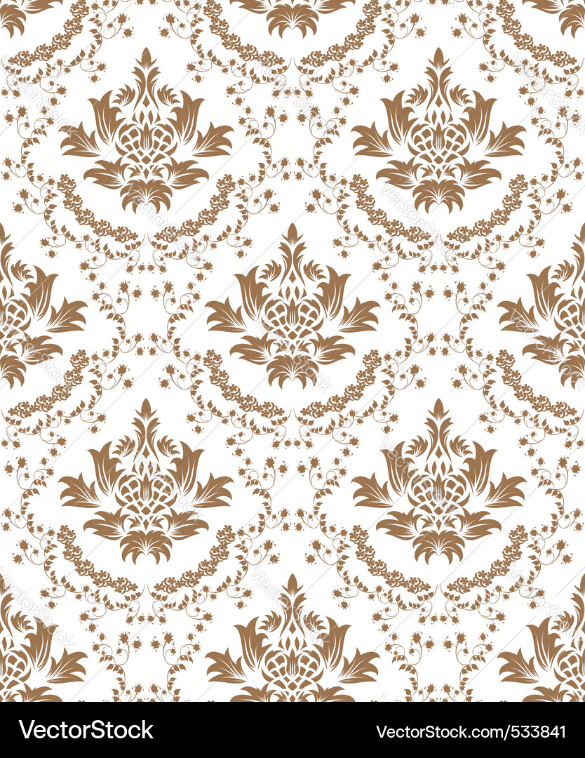 Damask seamless pattern vector image