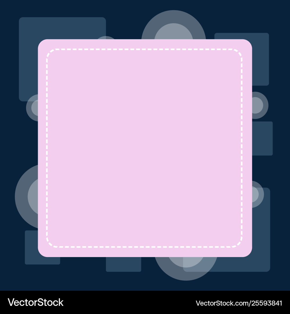 Dashed line blank square in color thin and thick vector image