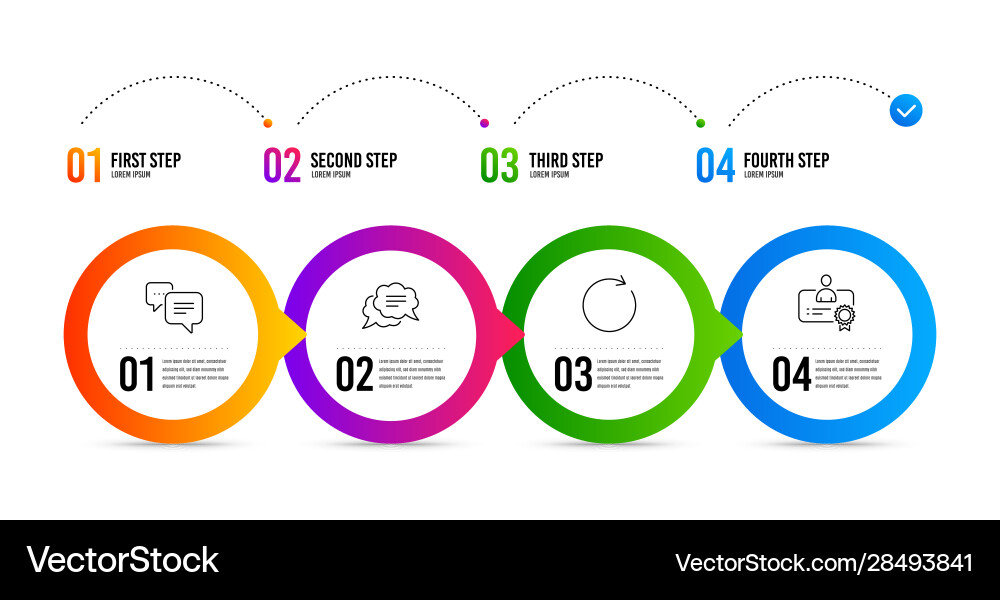 Dots message synchronize and text icons Dots message synchronize and text icons vector image