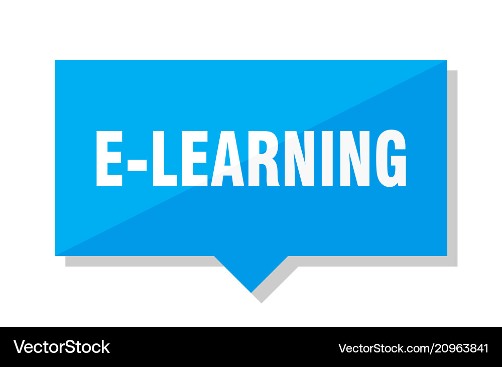 E-Learning Preisschild Vektorbild