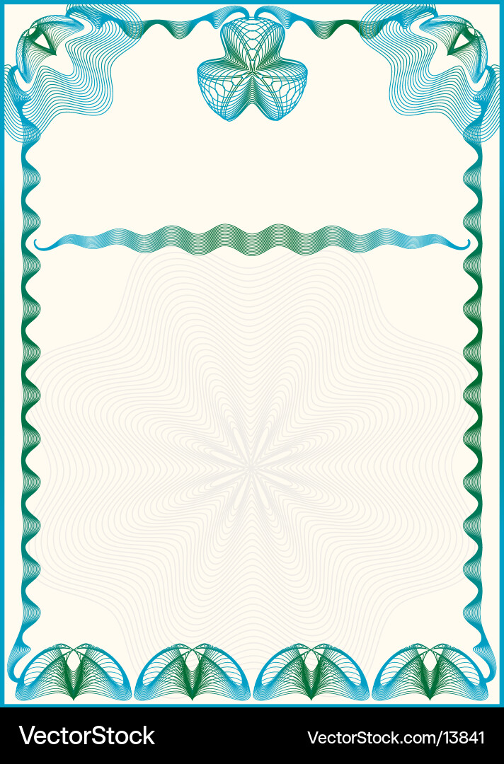 Elegant Certificate Border Vector Image