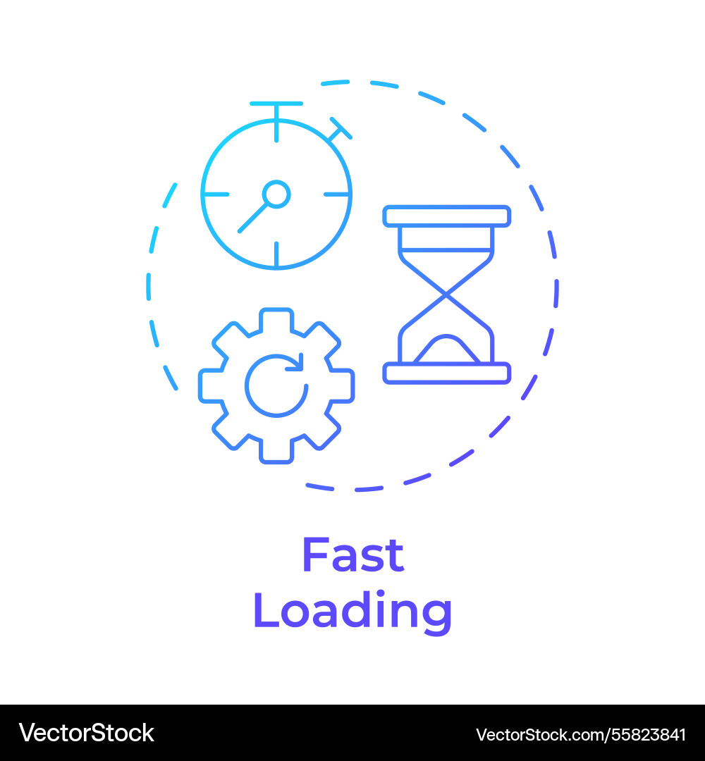 Fast loading blue gradient concept icon Fast loading blue gradient concept icon vector image