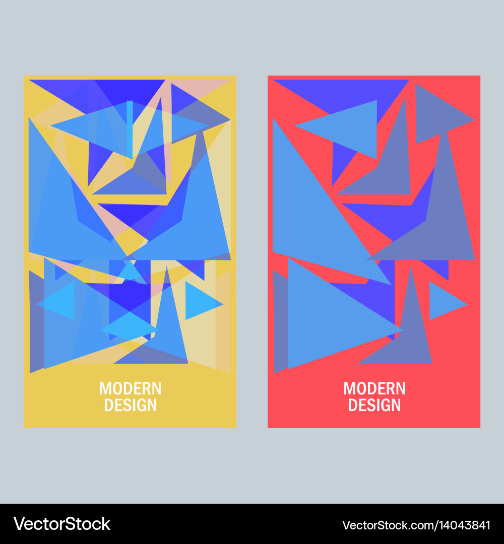 Geometric triangular design style vector image