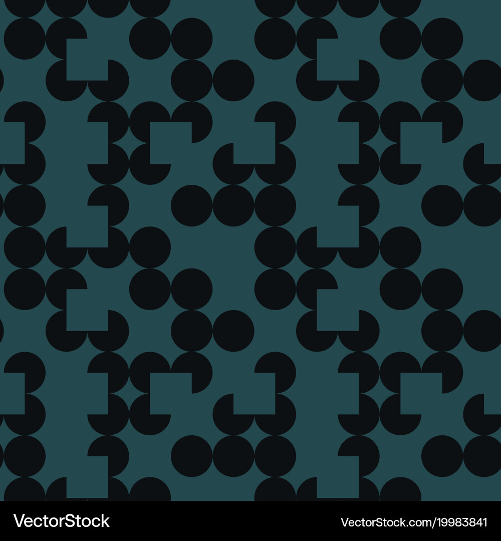 Irregular circle grid seamless pattern vector image