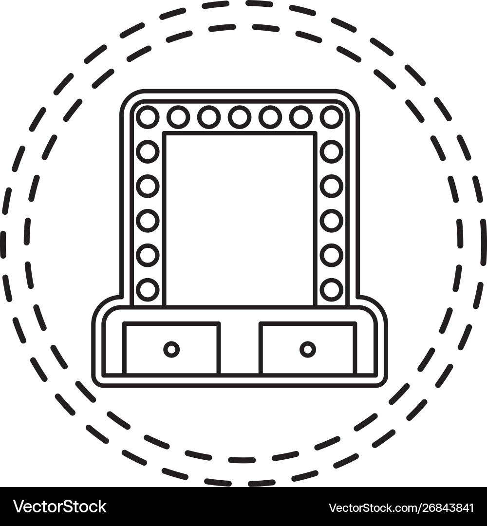 Patch cinema label with lights isolated icon Vector Image