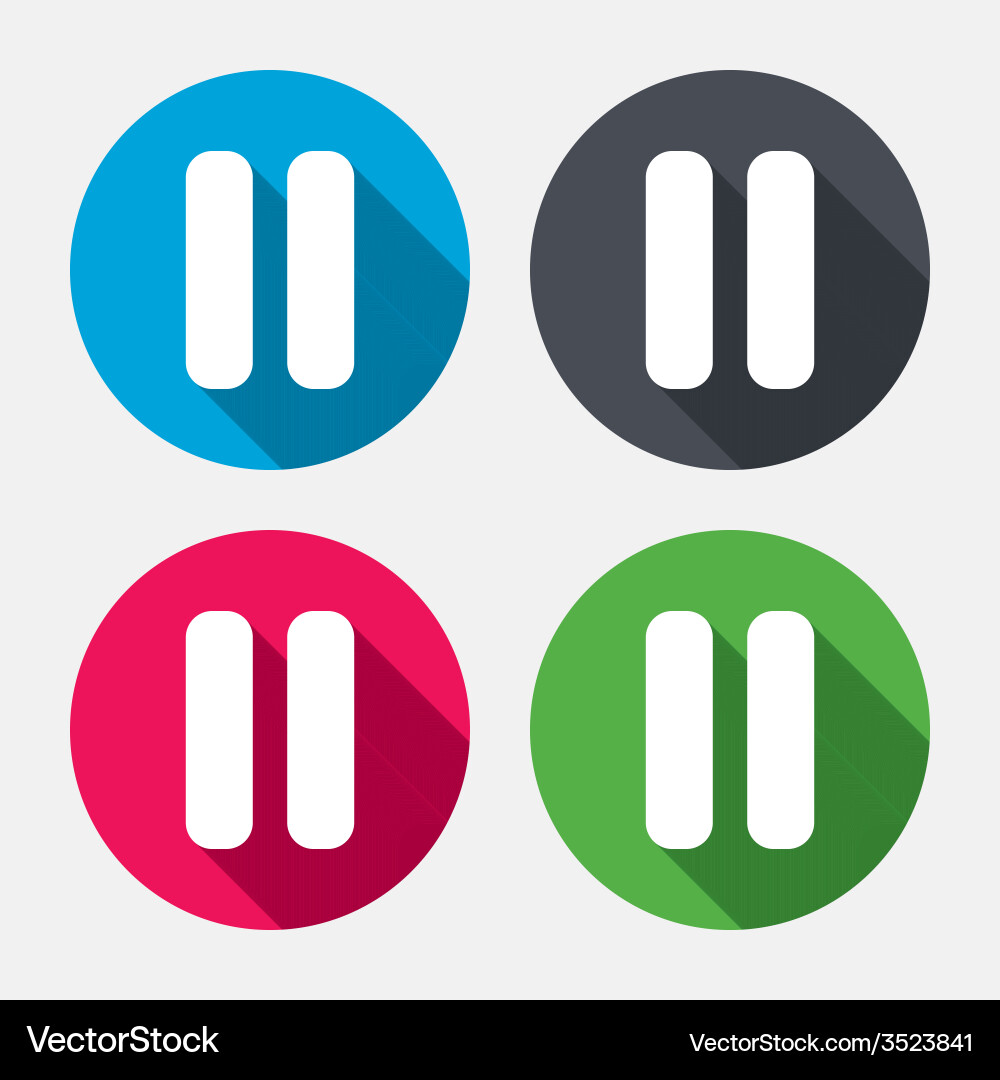 Pause sign icon player navigation button vector image
