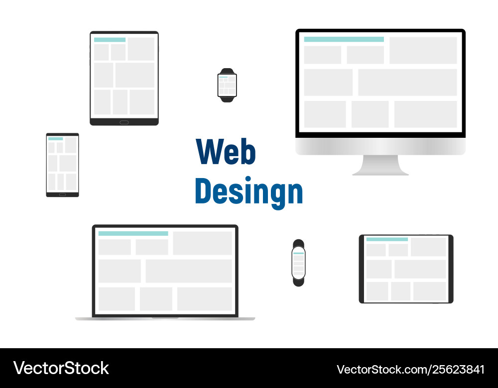 Responsive web design vector image