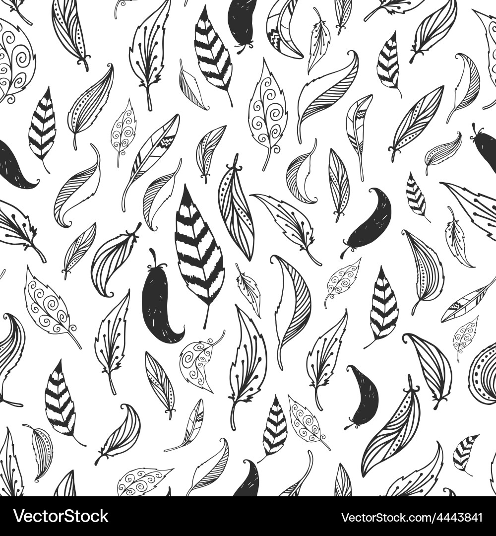 Retro Feather Pattern vector image
