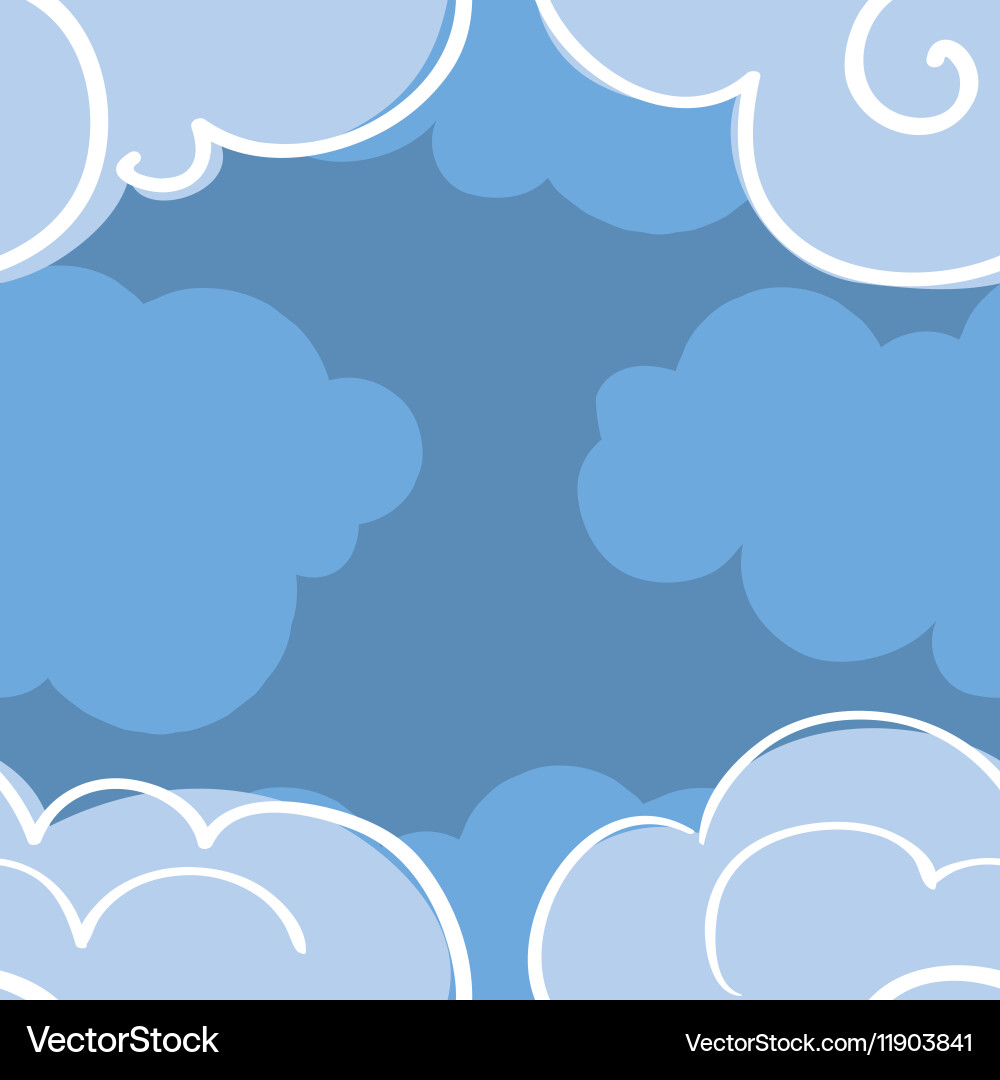 Seamless pattern with clouds vector image
