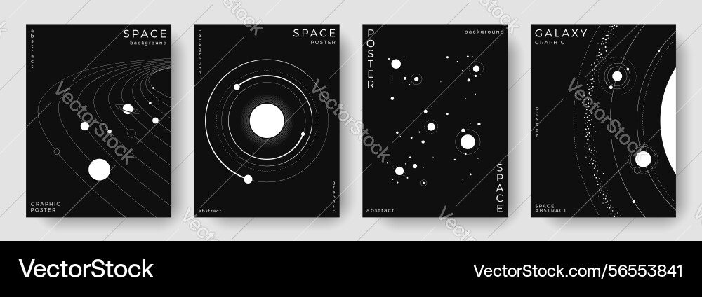 Set of abstract space astronomy backgrounds Set of abstract space astronomy backgrounds vector image