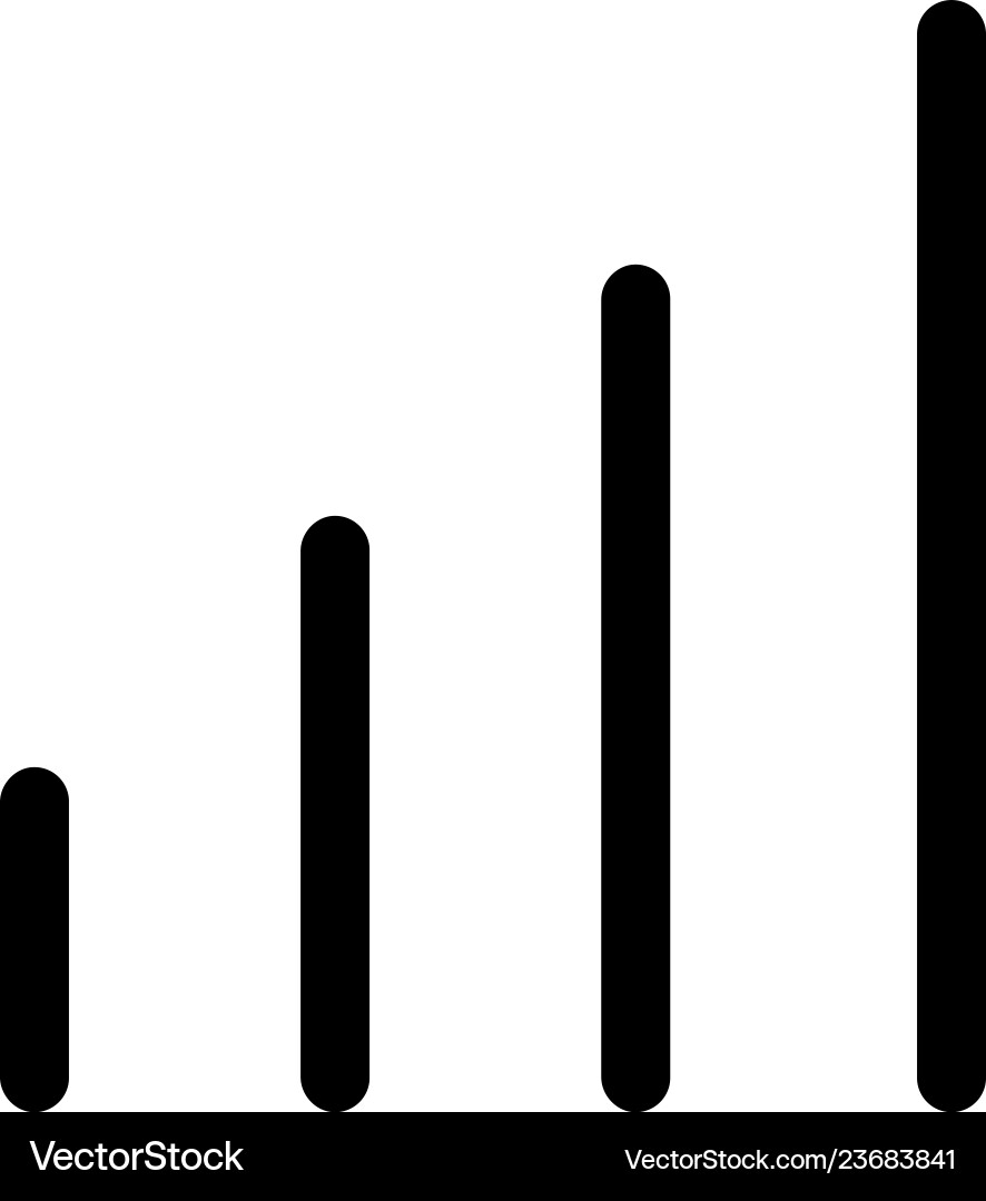 Signal line icon simple with different bar Signal line icon simple with different bar vector image