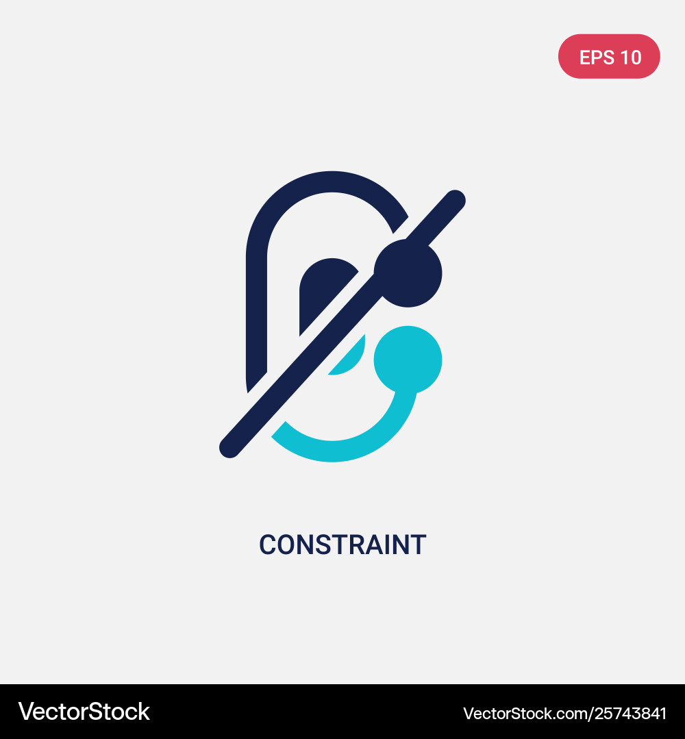 Two color constraint icon from geometric figure Two color constraint icon from geometric figure vector image