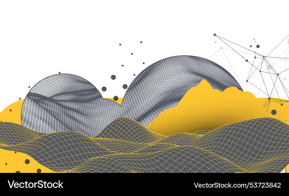 Abstract art wireframe background modern science Abstract art wireframe background modern science vector image