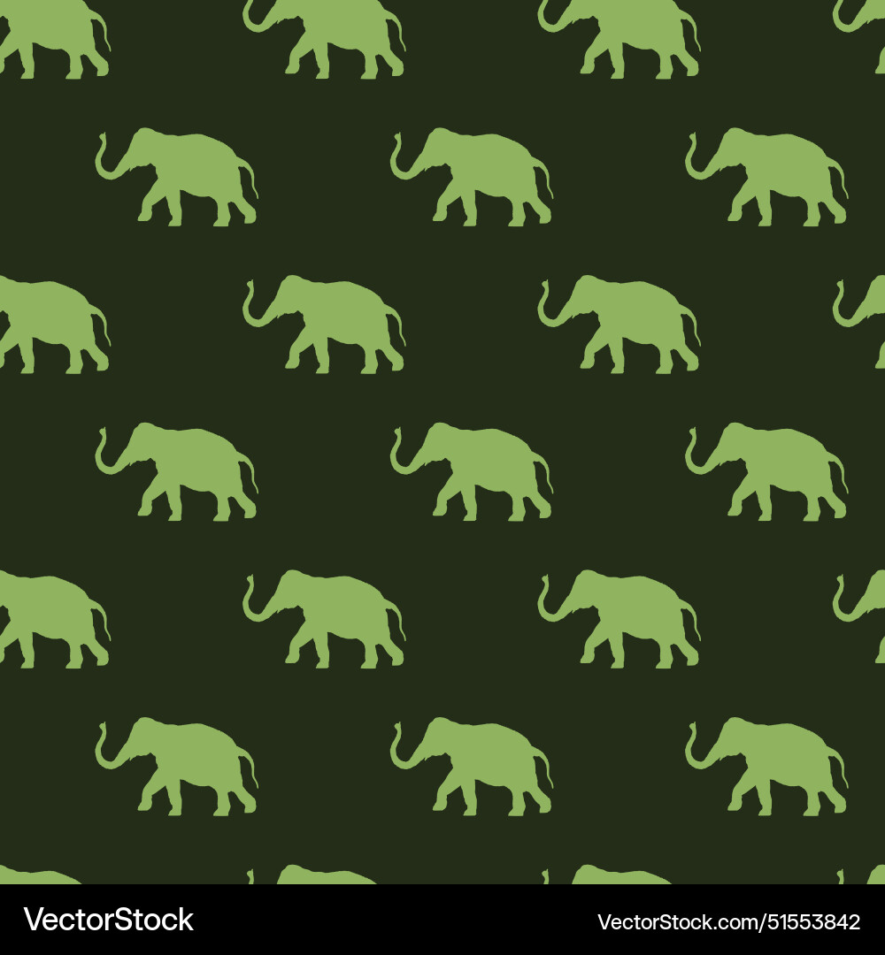 Abstract elephant form seamless pattern design vector image