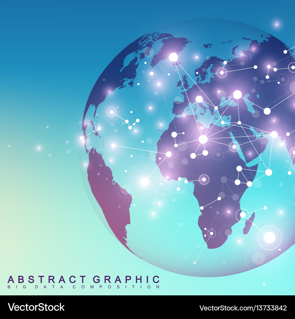 Abstract Planet Network Background vector image