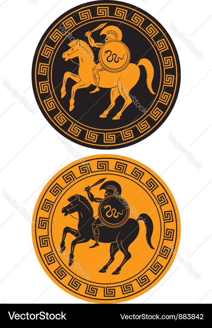 Ancient Greek Gladiator Royalty Free Vector Image