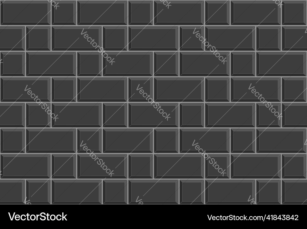 Black tile seamless pattern rectangle and square Black tile seamless pattern rectangle and square vector image