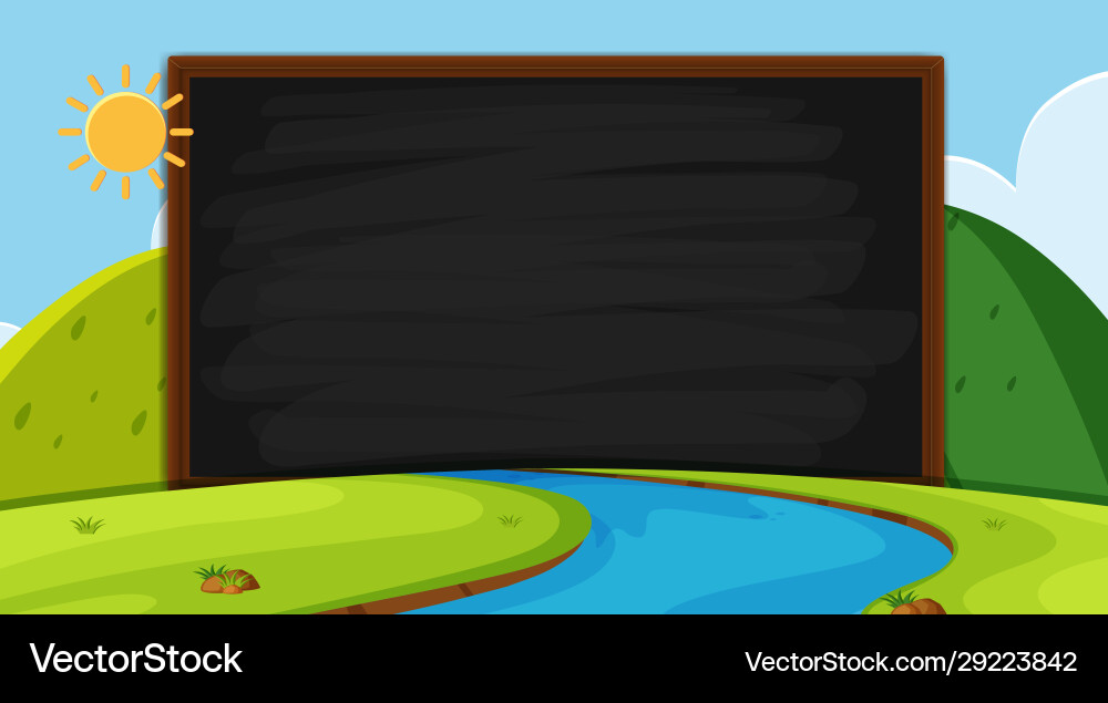 Border template with nature background Vector Image