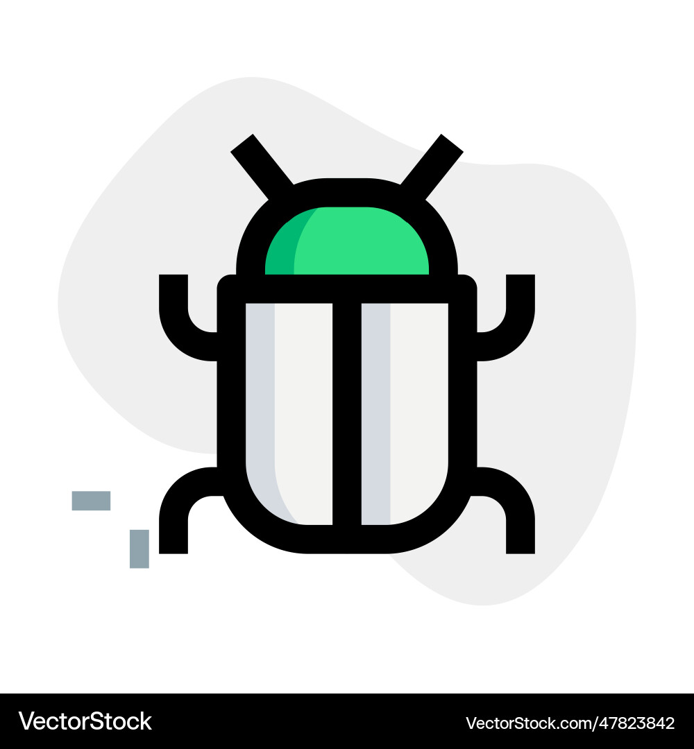 Bug an error in computer program vector image