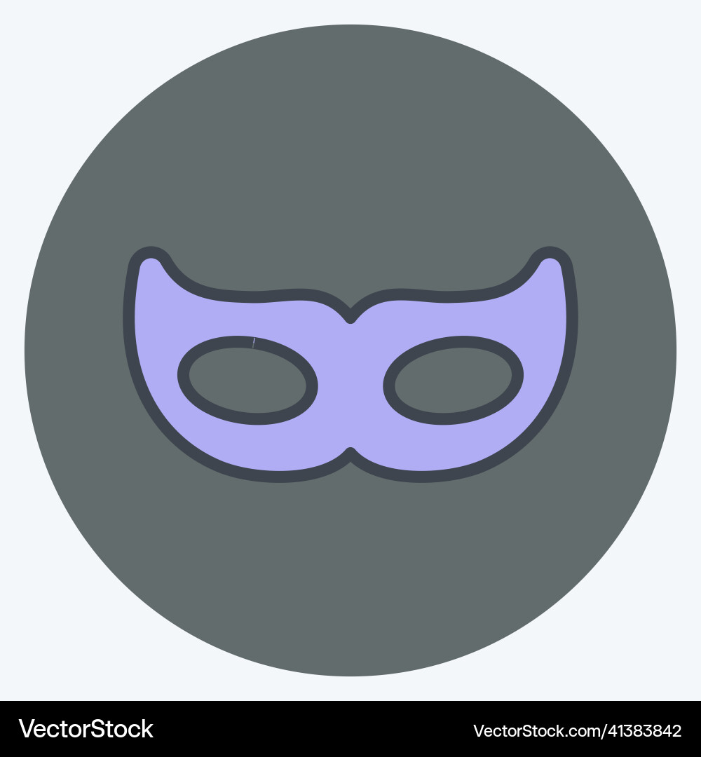Eyes mask icon in trendy color mate style Eyes mask icon in trendy color mate style vector image