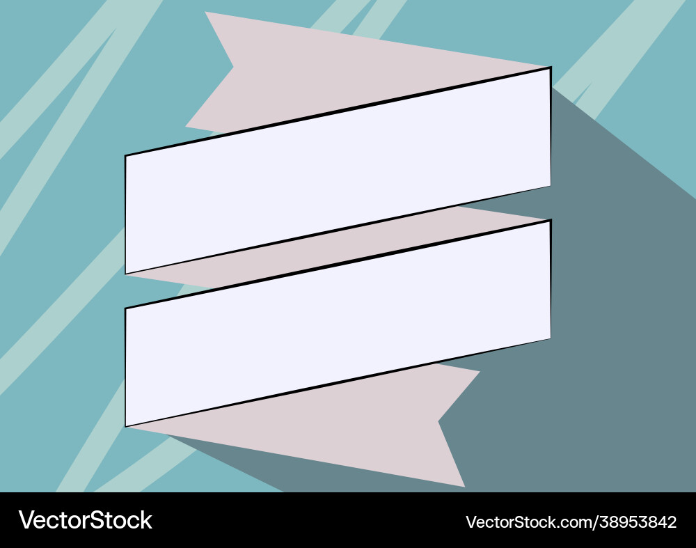 Folded paper sash drawing in zigzag pattern Folded paper sash drawing in zigzag pattern vector image