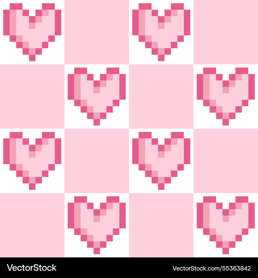 Geometric abstract pixel heart pattern perfect Geometric abstract pixel heart pattern perfect vector image