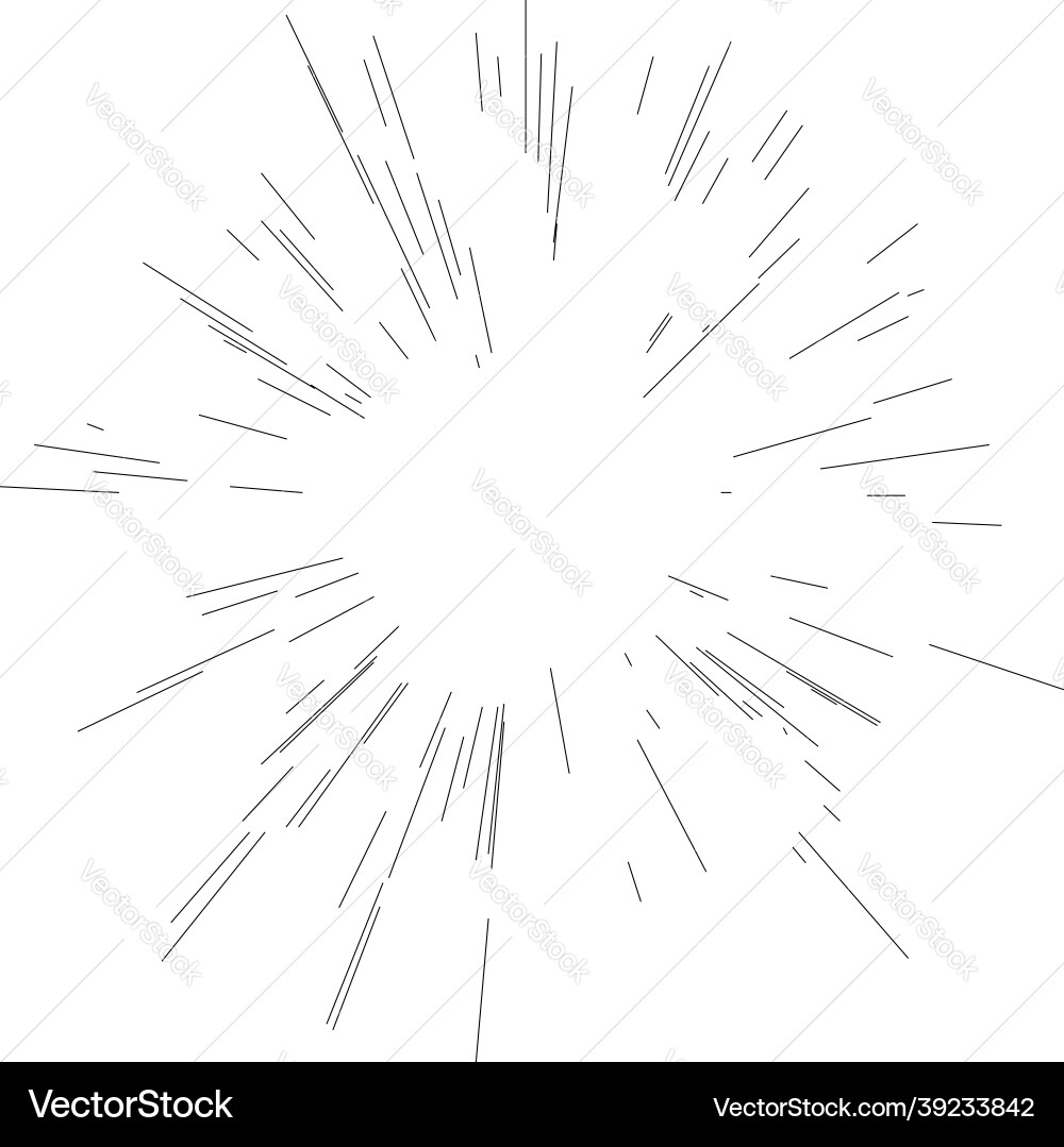 Radial radiating dynamic rays beams lines Vector Image