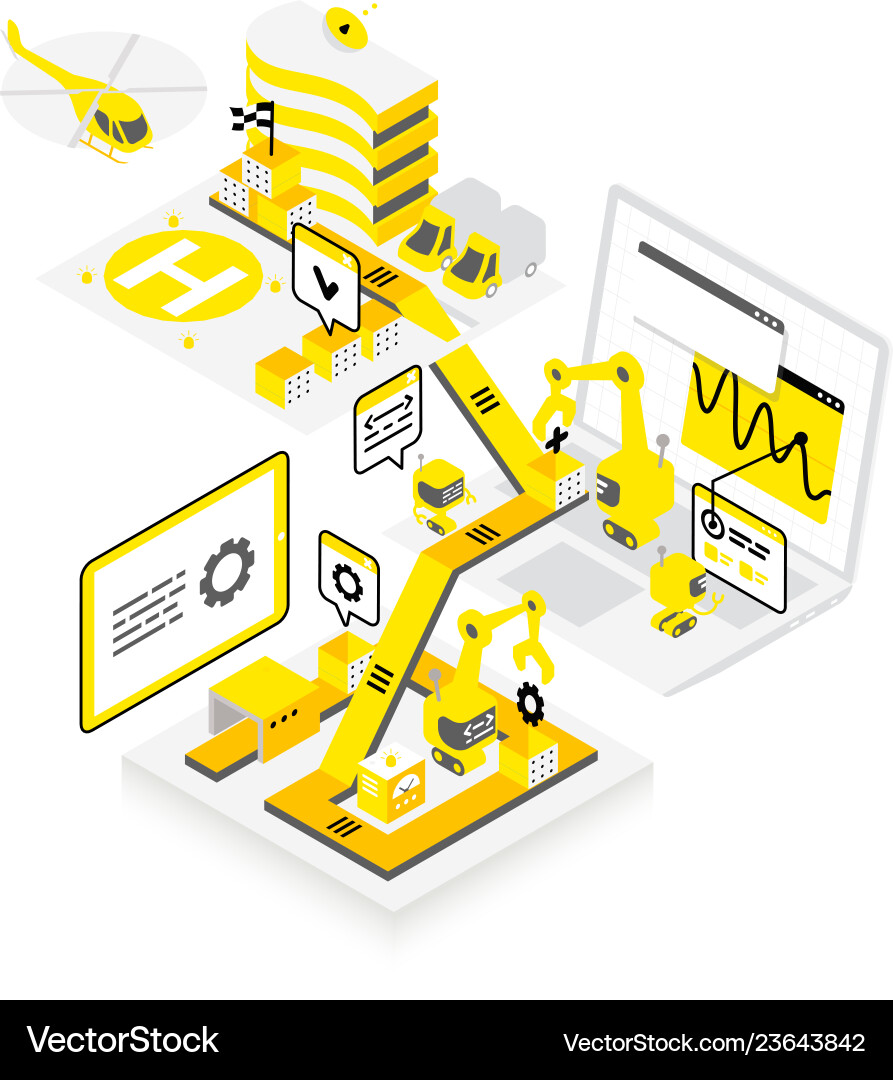 Software development levels technological vector image