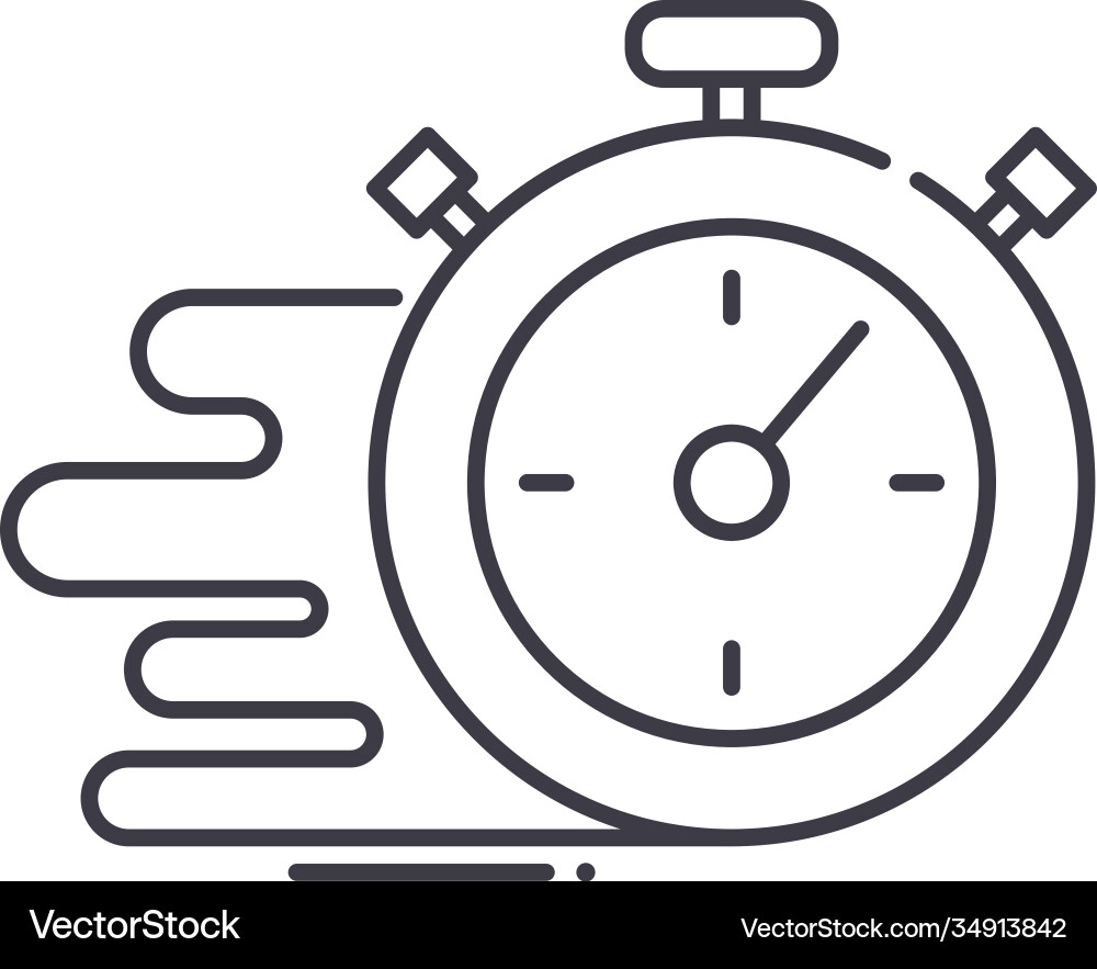 Speed optimization icon linear isolated Speed optimization icon linear isolated vector image