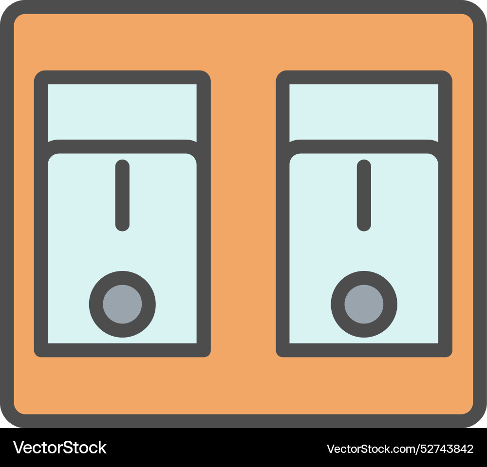 Switch line filled icon design Vector Image