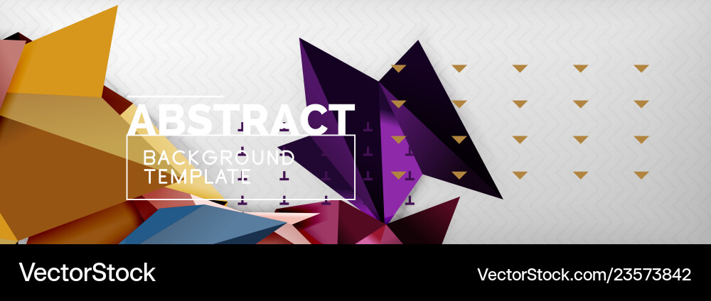 Triangles background techno template Triangles background techno template vector image