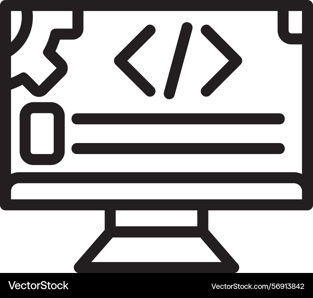 Web development linear style icon design vector image
